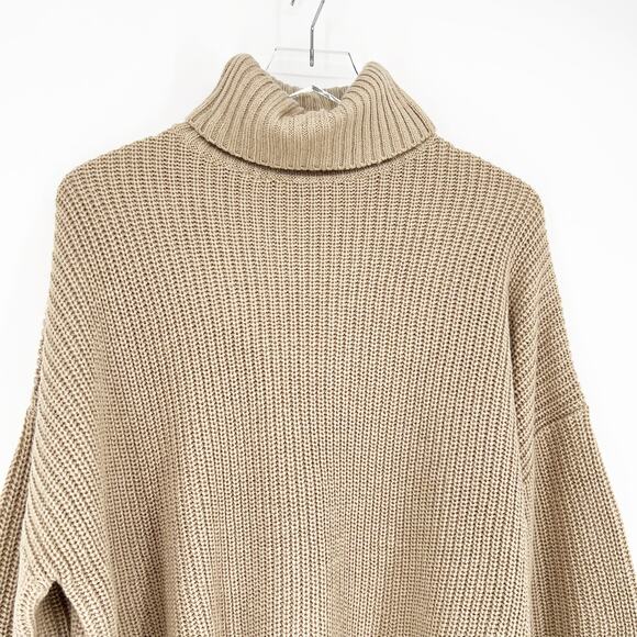 NWT Splendid Oversized Turtleneck Sweater S Tan - Picture 4 of 7